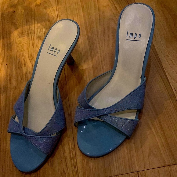 Vintage Y2K Impo sparkly light blue heels - Picture 3 of 8